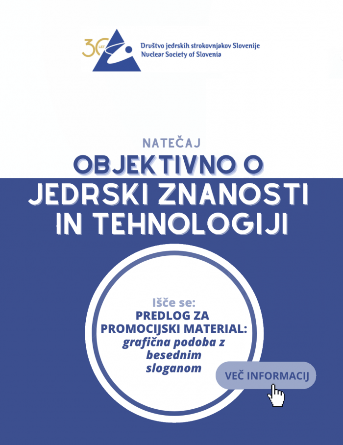 Za natečaj Objektivno o jedrski znanosti in tehnologiji se išče grafična podoba z besednim sloganom