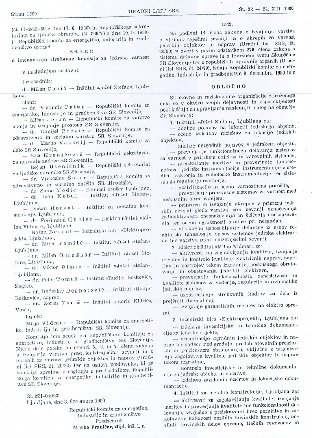 Prikaz zapisa, kot je bil objavljen v Uradnem listu SRS